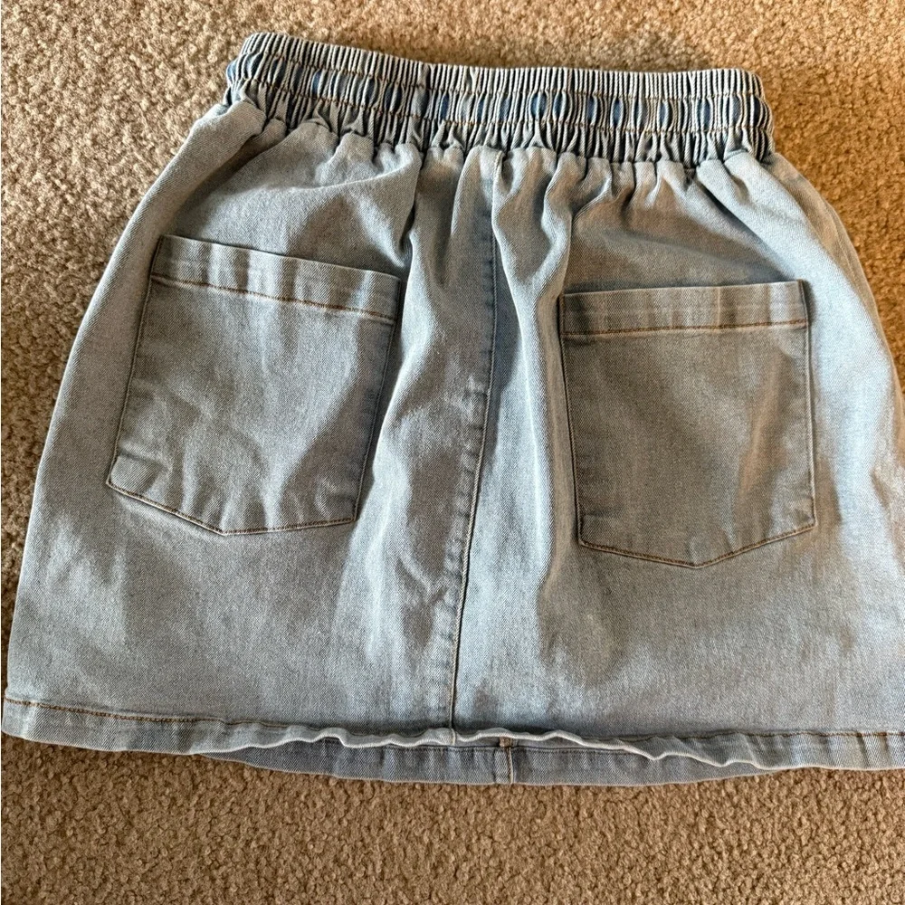 Aqua Denim Skirt